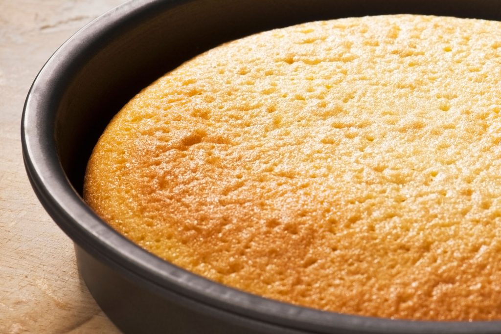 Eggless Dry Vanilla Sponge Cake